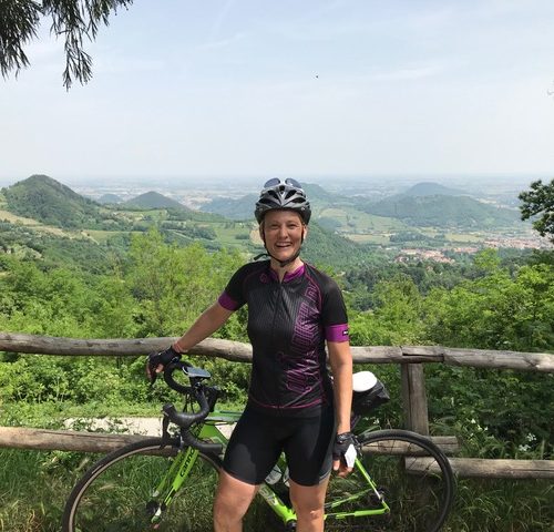 Unsere Guidin Dagmar triffst Du in der Regel beim Rennrad-Fahren