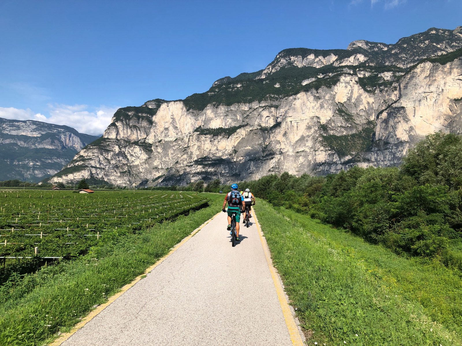 Mountainbiker auf dem Radschnellweg beitune Via Claudia Augusta Genusstour